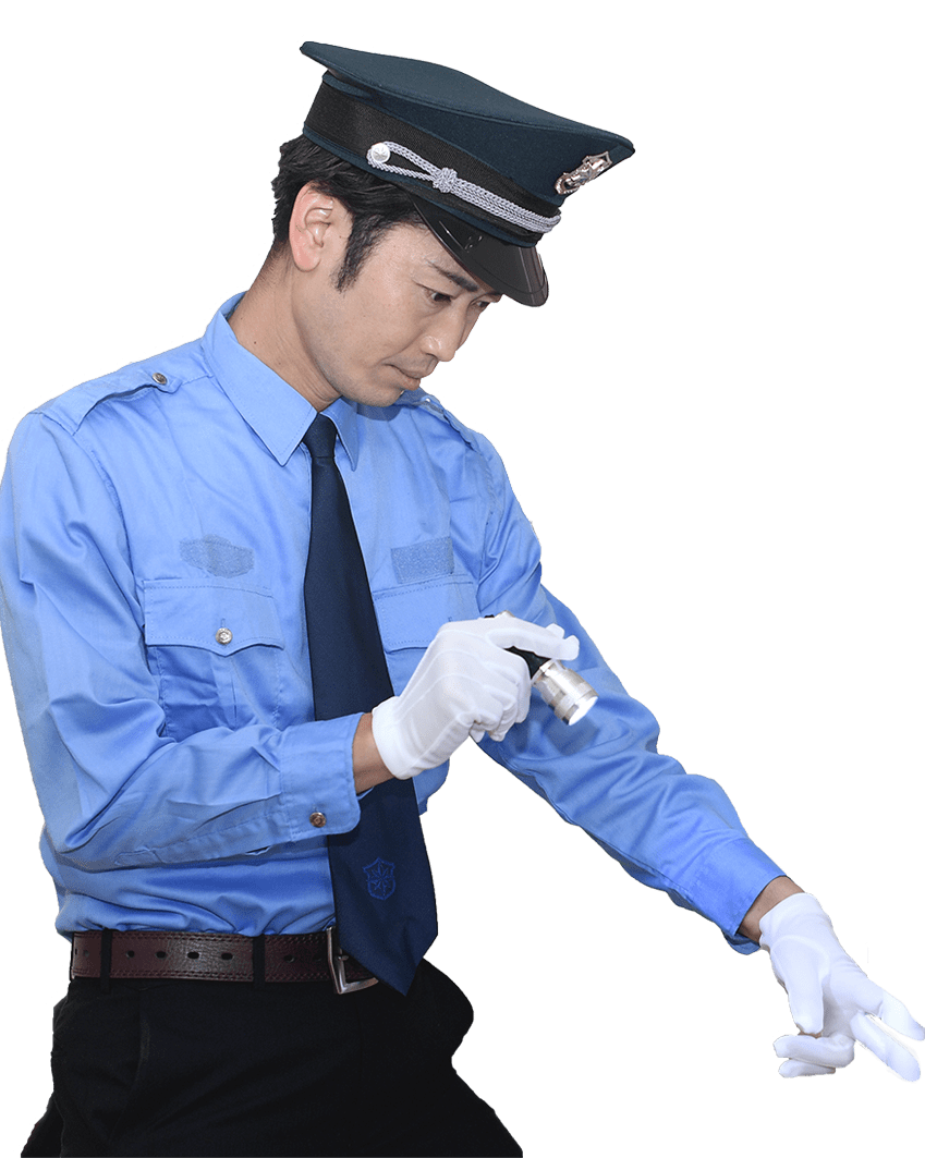 点検中の女性
